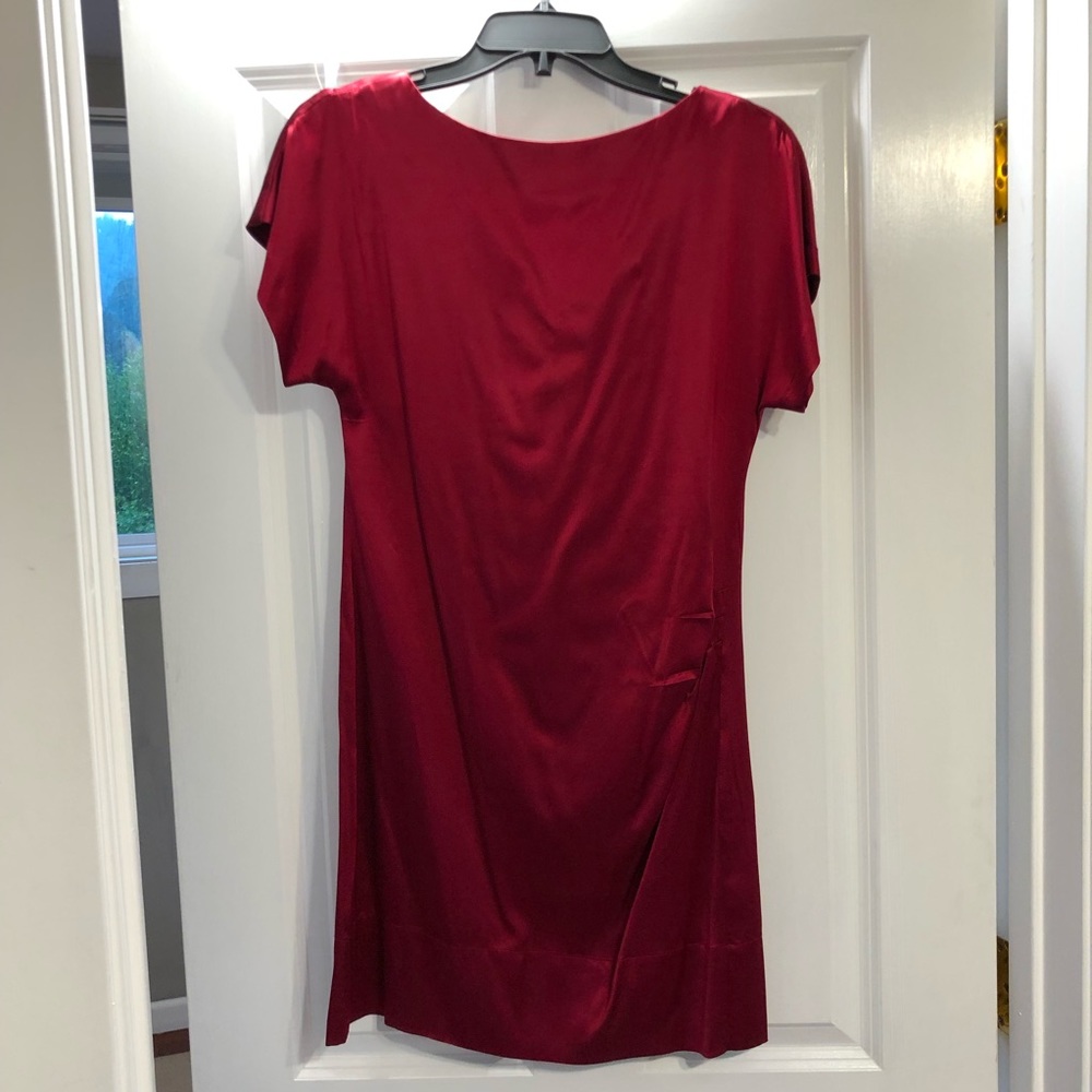 Banana Republic red silk mini dress